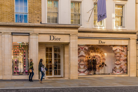 April 2019. London. A view of the Dior store on Bond street in londonのeditorial素材