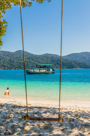 February 2019. Ko Rawi Thailand. A view of Ko Rawi in Tarutao national marine park in Thailandのeditorial素材