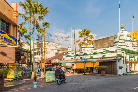 George Town Penang Malaysia. March 6 2019. A street scene in Little India in George Town Malaysia