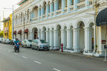 George Town Penang Island Malaysia. March 2019. A street scene in George town in Malaysia