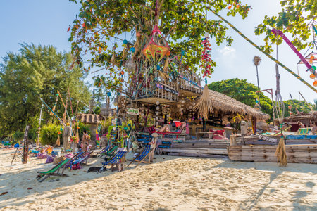 Ko Lipe Thailand. A view of Sea La vie beach bar on Ko Lipe in Thailandのeditorial素材