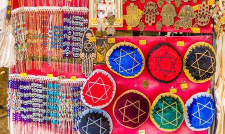 Krakow Poland. May 8 2019. A view of a market stall in Kazimierz the former jewish district Krakow in Polandのeditorial素材