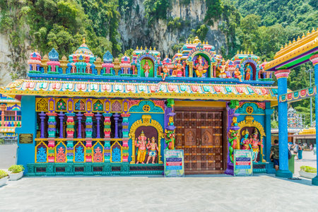 Batu Caves Kuala Lumpur Selangor, Malaysia. March 18 2019. A view of the temple at the Batu caves in...
