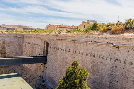 Marseille france. June 22 2019. A view of the Museum of European and Mediterranean Civilisations, in Marseille in Franceのeditorial素材