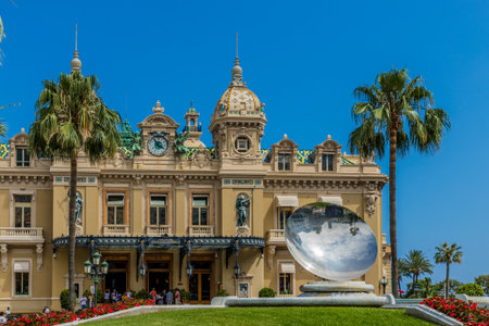 Monte Carlo Monaco. June 16 2019. A view of the Monte carlo Casino in Monte carlo in Monacoのeditorial素材