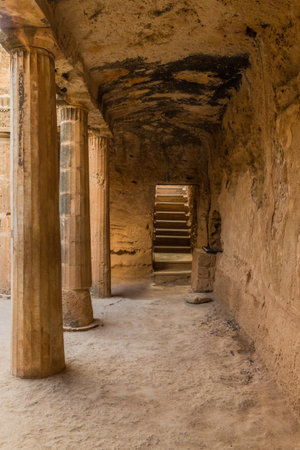 Paphos Cyprus. September 4 2019. A view of The tomb of Kings in Paphos in Cyprusの写真素材