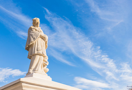 The old town square in Bielsko Biala in Silesia, Polandの写真素材