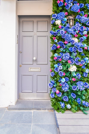 June 2020. London. Door in Marylebone, London England UK Europe