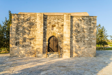 December 2020. Athienou, Larnaca Cyprus. The church of Arhangelou in Athienou, Larnaca disrict, Cyprusのeditorial素材