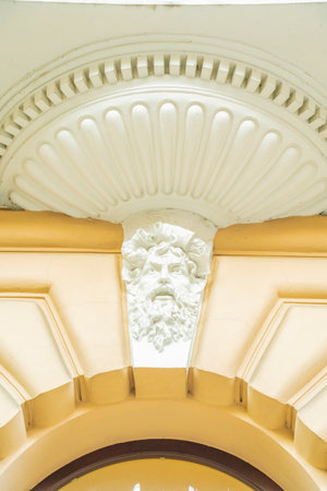 August 2020. in Bielsko Biala, Silesia, Poland. Detail on local architecture in Bielsko Biala, Silesia, Polandのeditorial素材