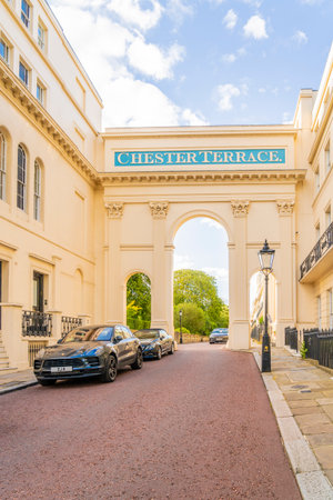 July 2020. London. Chester Terrace architecture in Regents park in London, England