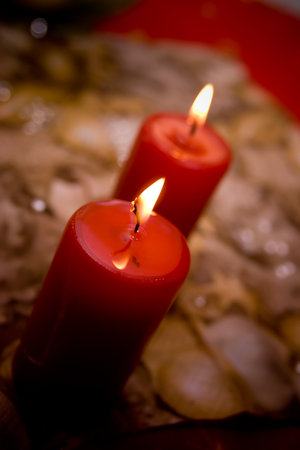 red candlesの写真素材