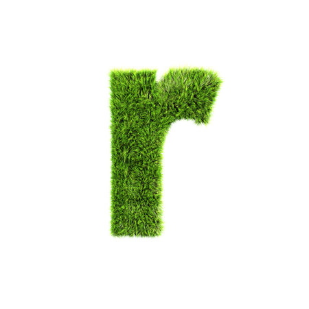 grass lower-case letter - rの写真素材