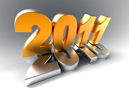 3d new year 2011の写真素材