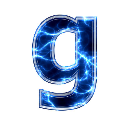electric 3d letterの写真素材