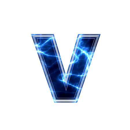 electric 3d letterの写真素材