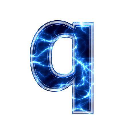 electric 3d letterの写真素材