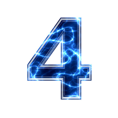 electric 3d digit - 4の写真素材