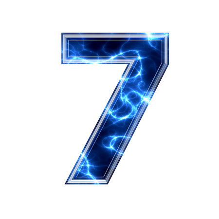 electric 3d digit - 7の写真素材