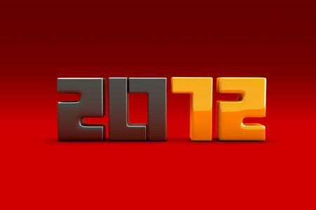 3d new year 2012の写真素材