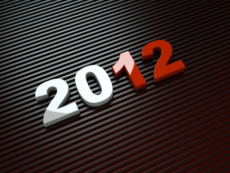 3d new year 2012の写真素材