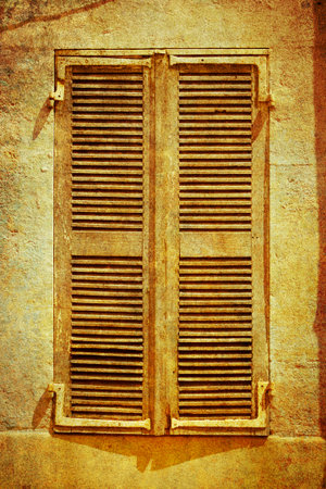 a vintage window picture - retro styleの写真素材