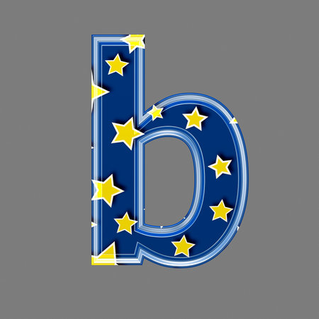 3d letter with star pattern - Bの写真素材