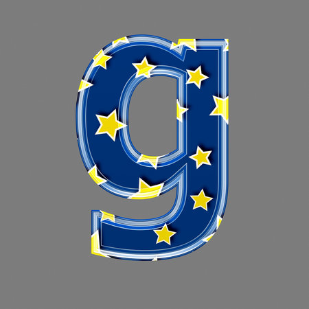 3d letter with star pattern - Gの写真素材