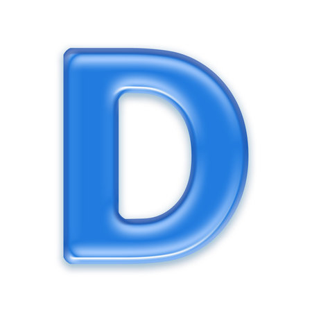 Aqua letter isolated on white background  - Dの写真素材