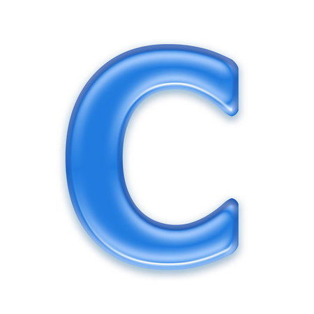 Aqua letter isolated on white background  - Cの写真素材