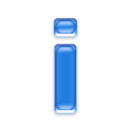 Aqua letter isolated on white background  - iの写真素材