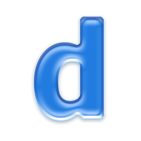 Aqua letter isolated on white background  - dの写真素材