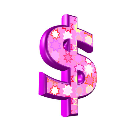 3d pink sign isolated on white backgroundの写真素材