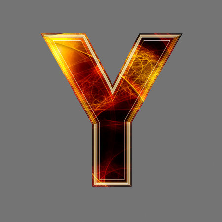 3d abstract and futuristic letter - Yの写真素材
