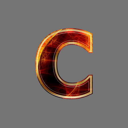 3d abstract and futuristic letter - cの写真素材