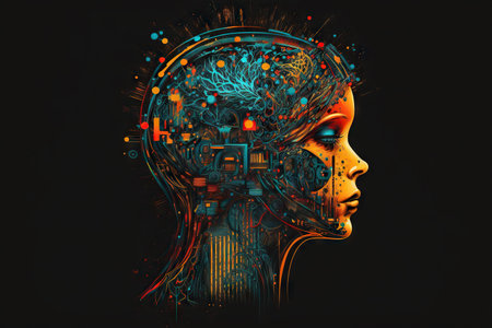 Illustration of artificial intelligence logo - Generative AIの素材