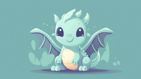 Cute little dragon - Generative AI, AI generatedの素材
