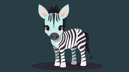 Cute little Zebra - Generative AI, AI generatedの素材