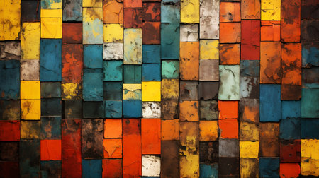 Colorful Rustic Metal Patchworkの素材