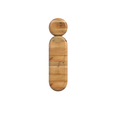Wood letter I - Small 3d pine font - Suitable for Decoration, nature or wood related subjectsの写真素材