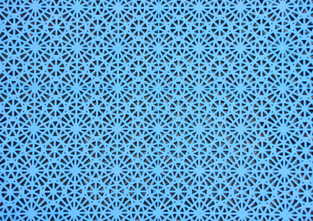 Ice blue non-slip surface on a ferry deckの写真素材