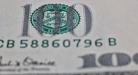 100 dollars bank note macro