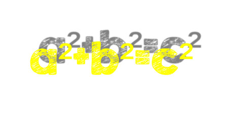 a2b2c2 blue handwriting with shadow pythagoras