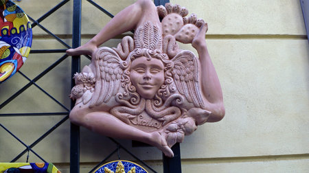 impressions from palermo on sicily island in autumnの写真素材