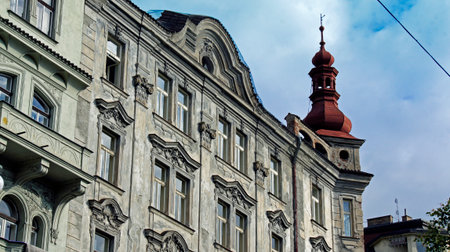 old buildings in prague, czech republicの写真素材