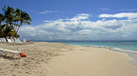caribbean paradise island cayo levantadoの写真素材