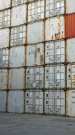 colorful cargo containersの写真素材