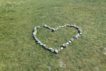 stone heartの写真素材