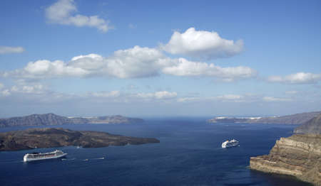 Oia village on santiriniの写真素材