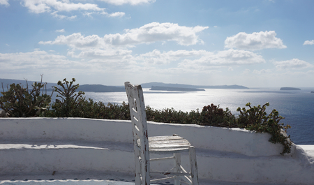 Santorini in autumnの写真素材